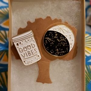 Good Vibes enamel pin set